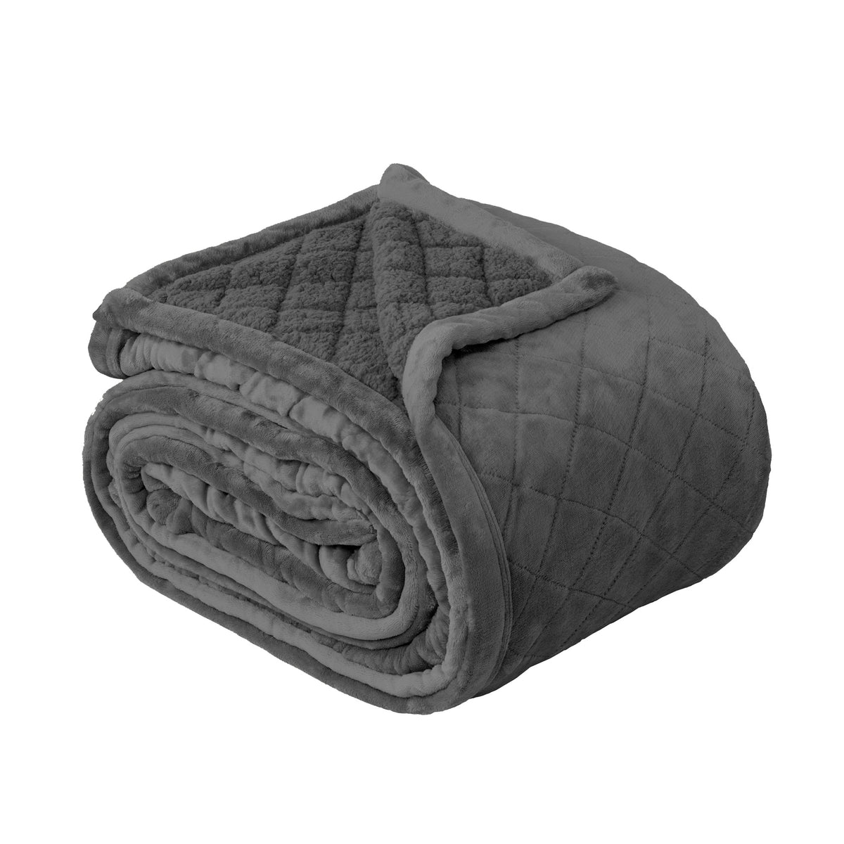 Mansfield Ultra Soft Velvet Blanket 480gsm Aluminium