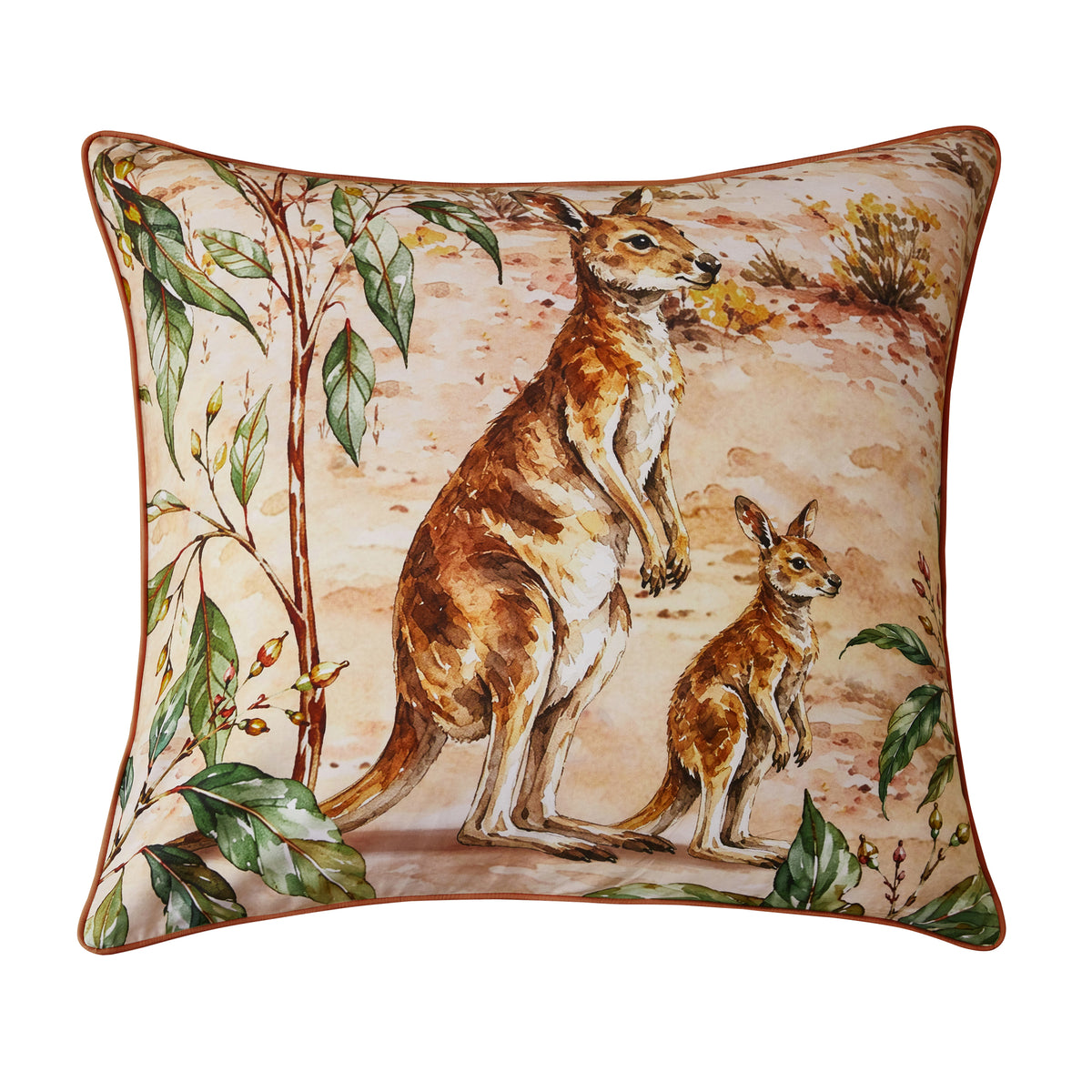 Outback Velvet Square Cushion Natural