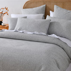 Pesaro Quilt Cover Set Grey Marle