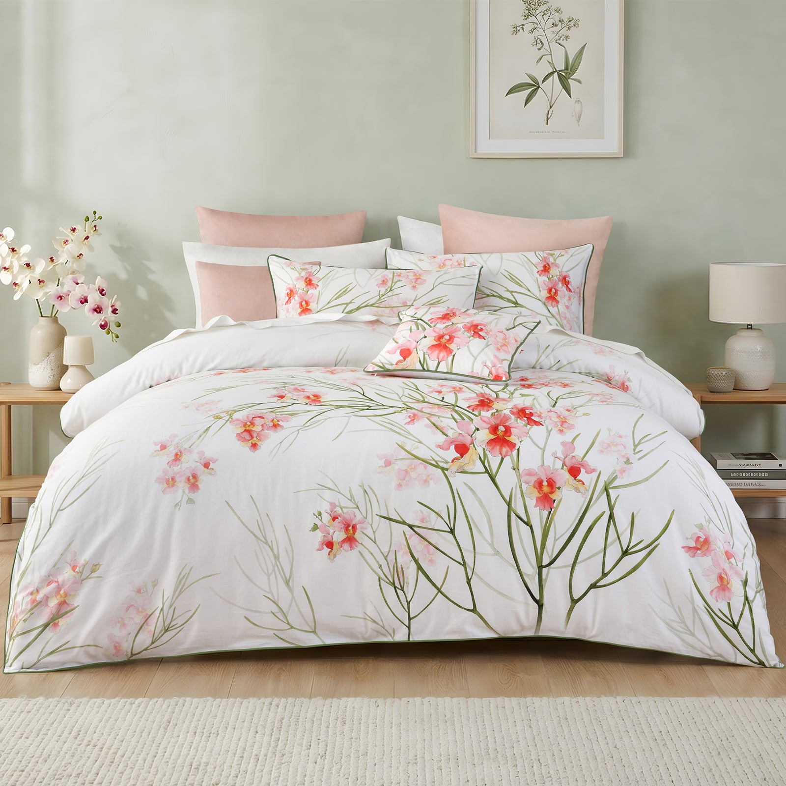 Petalyn Quilt Cover Set White