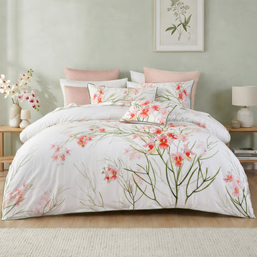 Petalyn Quilt Cover Set White