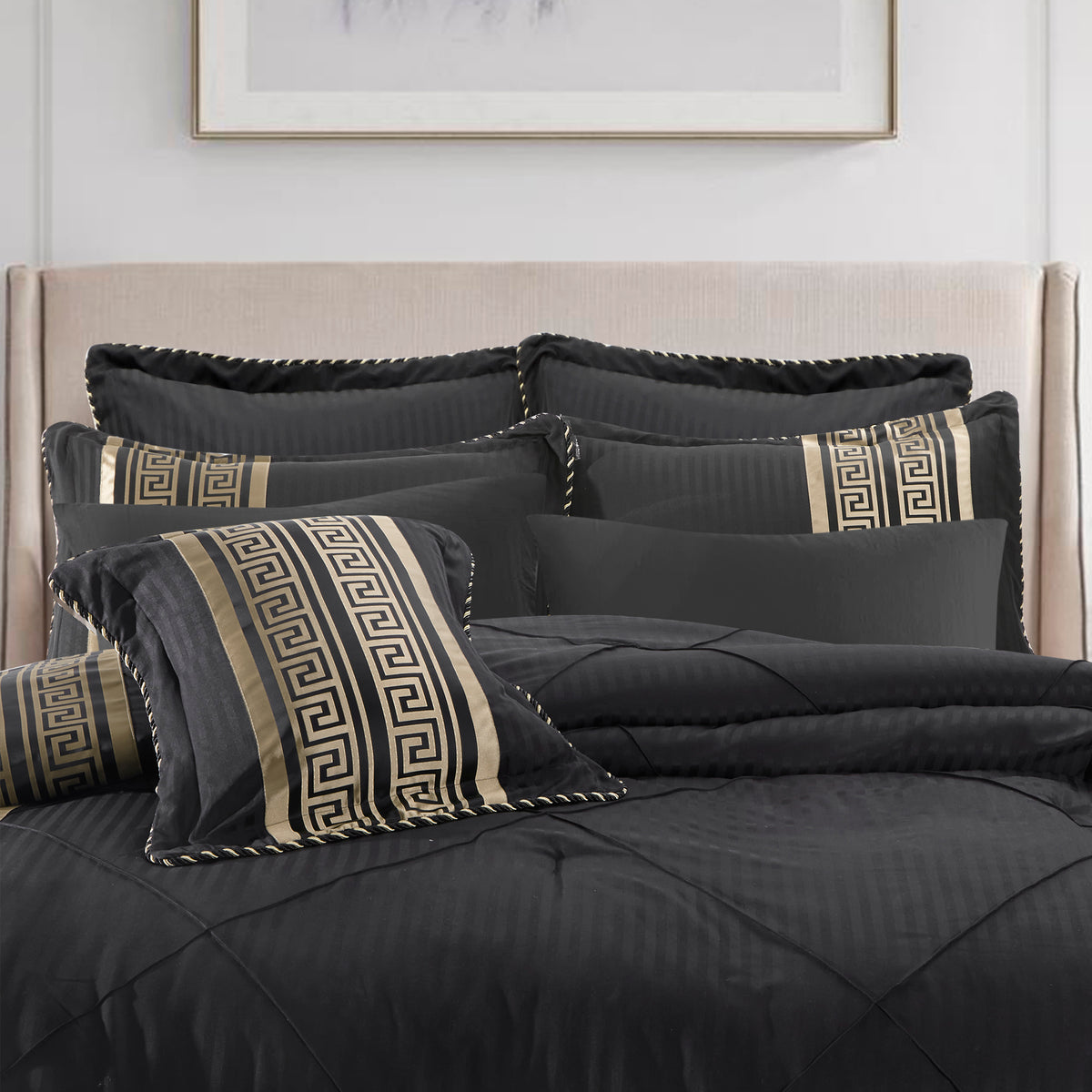 Raffaello Comforter Set Black