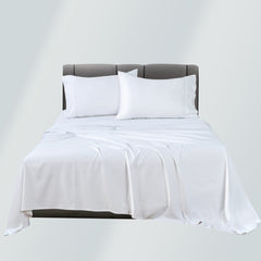 Rosebank Mega 500 Thread Count Bamboo/Cotton Sateen Weave Sheet Sets White