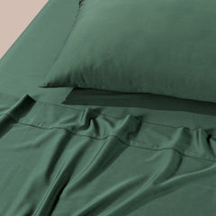 Rosebank Mega 500 Thread Count Bamboo/Cotton Sateen Weave Sheet Sets Forest Green