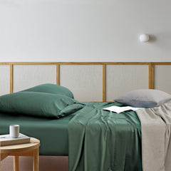 Rosebank Mega 500 Thread Count Bamboo/Cotton Sateen Weave Sheet Sets Forest Green