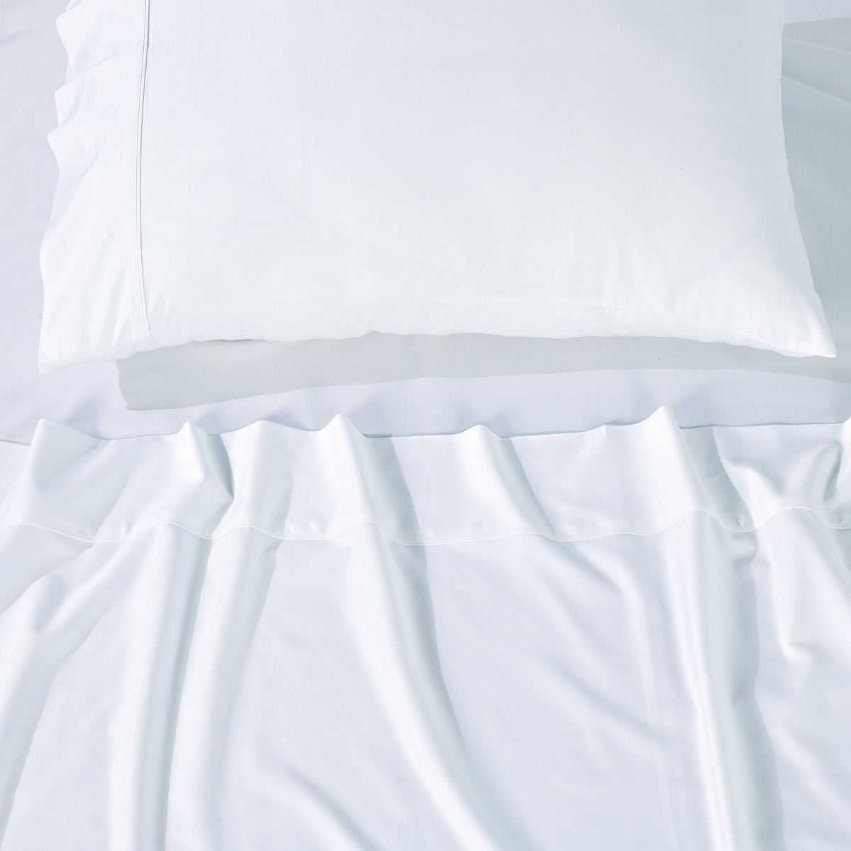 Rosebank Mega 500 Thread Count Bamboo/Cotton Sateen Weave Sheet Sets White