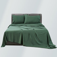 Rosebank Mega 500 Thread Count Bamboo/Cotton Sateen Weave Sheet Sets Forest Green