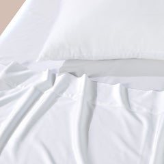 Rosebank Mega 500 Thread Count Bamboo/Cotton Sateen Weave Sheet Sets White