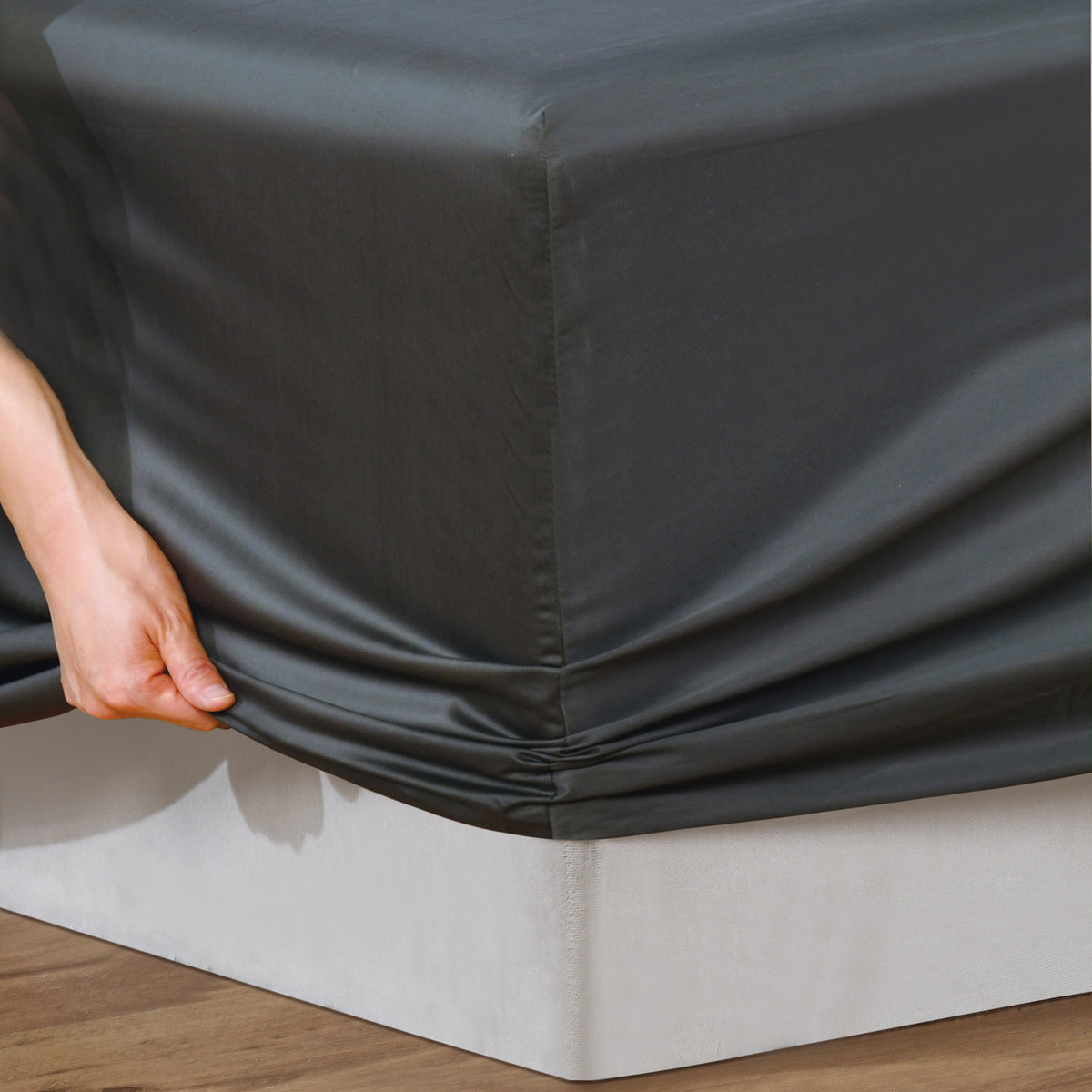 Rosebank Mega 500 Thread Count Bamboo/Cotton Sateen Weave Sheet Sets Charcoal