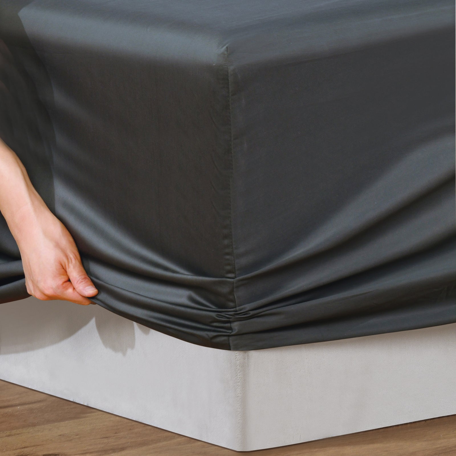 Rosebank Mega 500 Thread Count Bamboo/Cotton Sateen Weave Sheet Sets Charcoal