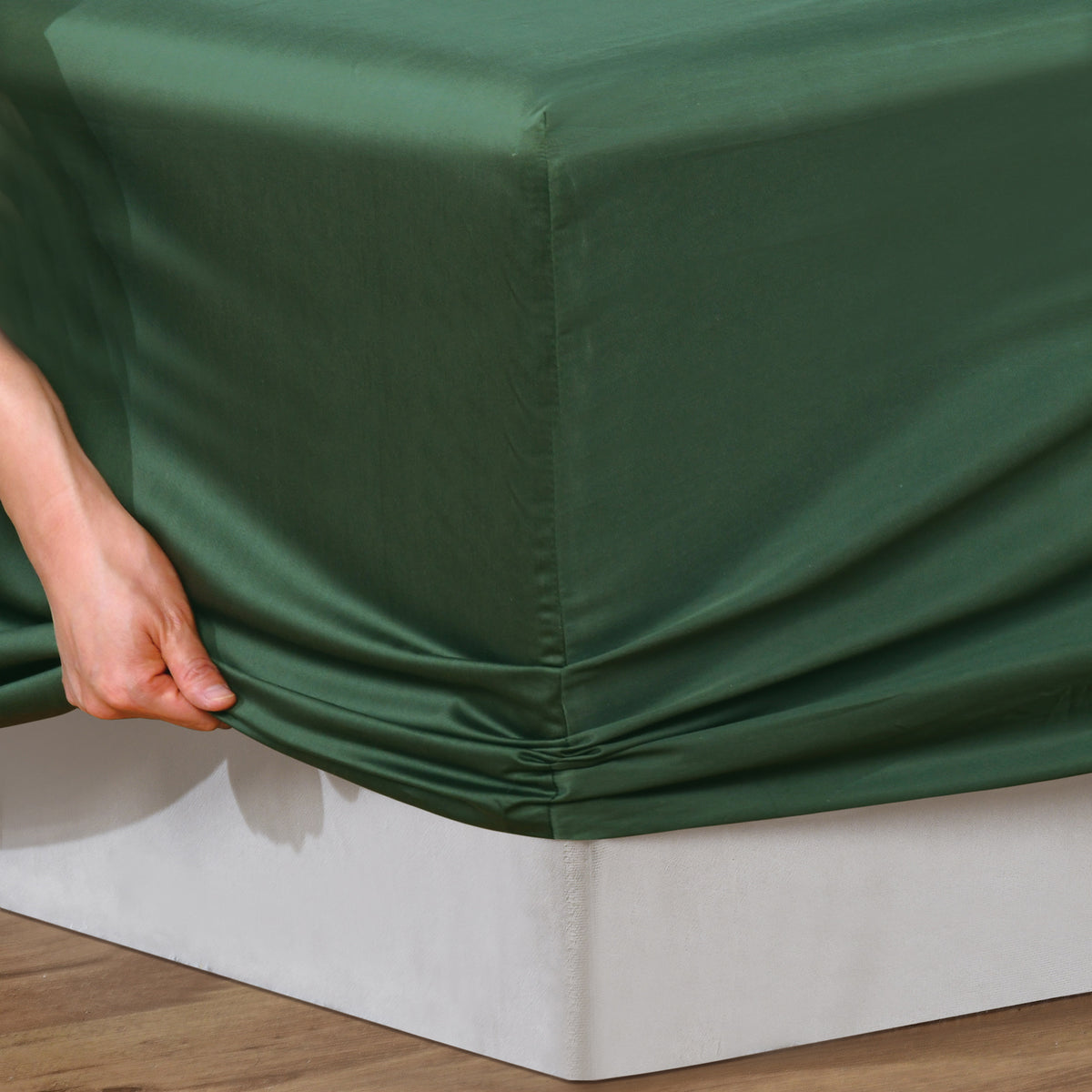 Rosebank Mega 500 Thread Count Bamboo/Cotton Sateen Weave Sheet Sets Forest Green