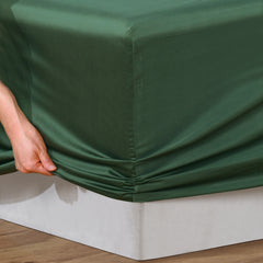 Rosebank Mega 500 Thread Count Bamboo/Cotton Sateen Weave Sheet Sets Forest Green