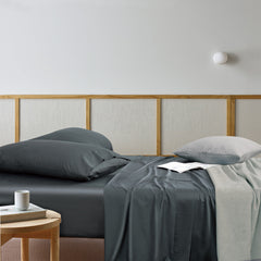 Rosebank Mega 500 Thread Count Bamboo/Cotton Sateen Weave Sheet Sets Charcoal