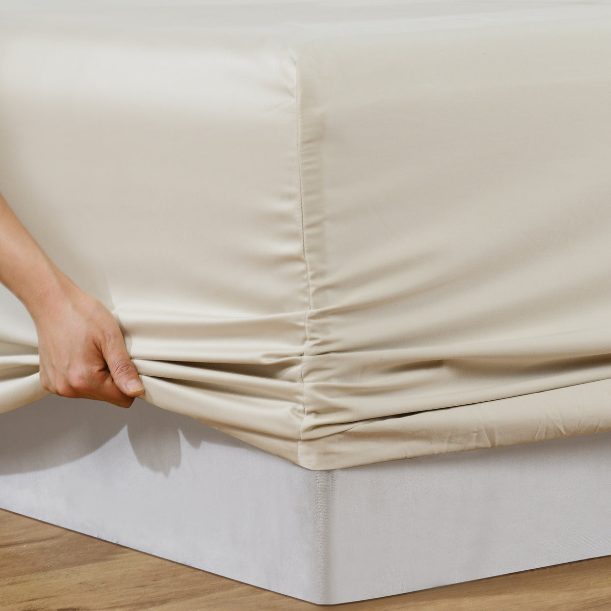 Rosebank Mega 500 Thread Count Bamboo/Cotton Sateen Weave Sheet Sets Sand