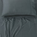 Rosebank 500 Thread Count Bamboo/Cotton Sateen Weave Queen Pillowcase (Pair) Charcoal