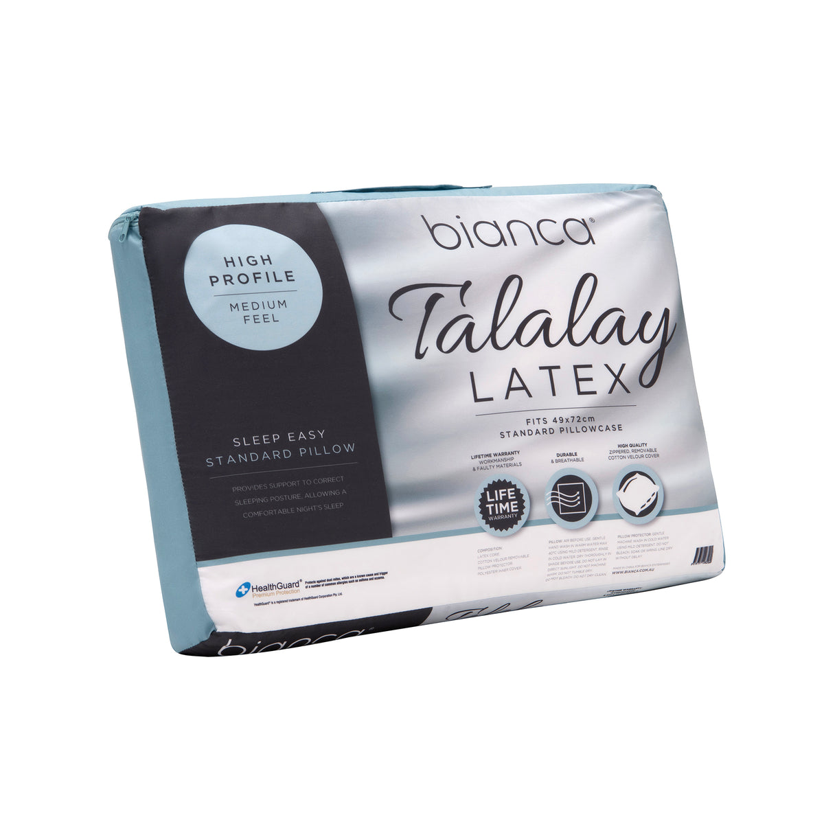 Sleep Easy High Profile Medium Feel Talalay Latex Pillow