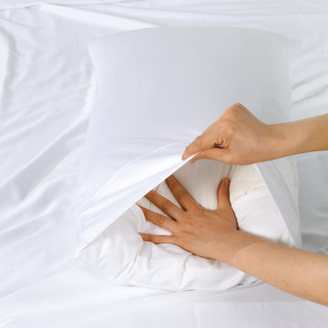 Rosebank 500 Thread Count Bamboo/Cotton Sateen Weave Standard Pillowcase (Pair) White