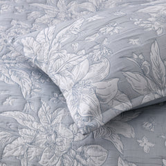 Whispering Lily Quilt Cover Set Powder Blue