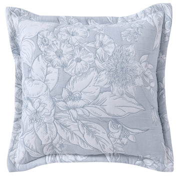 Whispering Lily Square Cushion Powder Blue