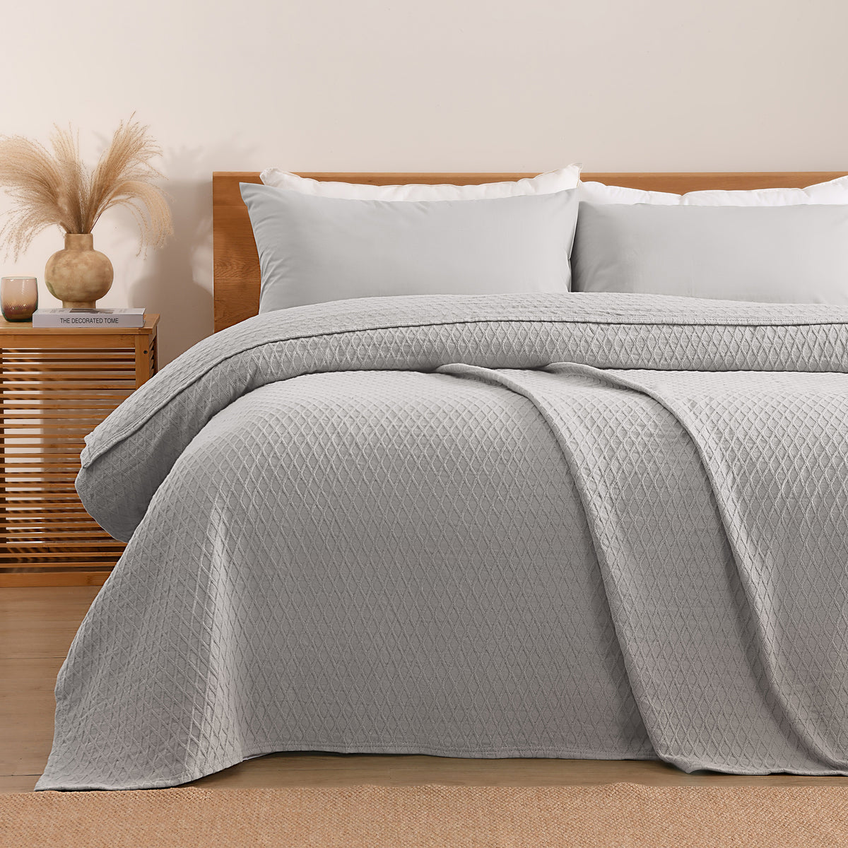 Gosford Cotton Blanket Silver