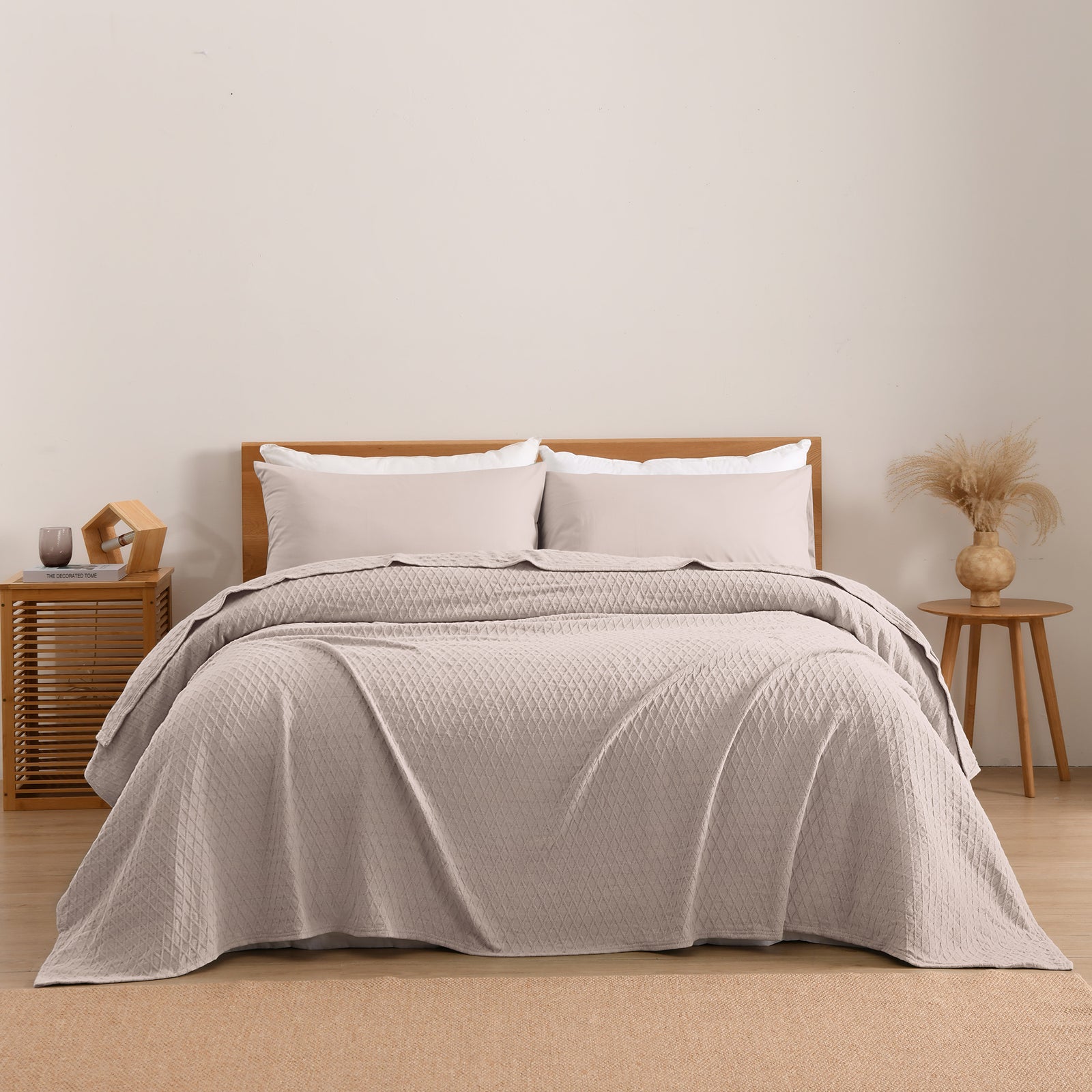 Gosford Cotton Blanket Stone