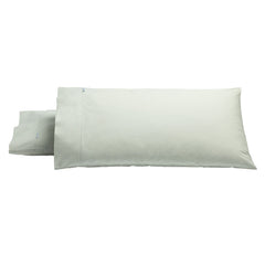 Heston King Size Pillowcase 300 Thread Count Cotton Percale (Pair) Silver