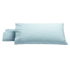 Heston King Size Pillowcase 300 Thread Count Cotton Percale (Pair) Steel Blue