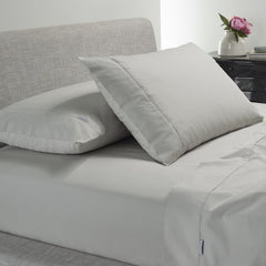 Heston 300 Thread Count Cotton Percale Sheet Sets Silver