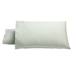 Heston 300 Thread Count Cotton Percale Standard Pillowcase (Pair) Silver