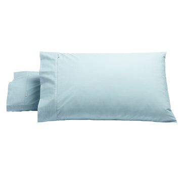 Heston 300 Thread Count Cotton Percale Standard Pillowcase (Pair) Steel Blue