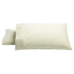 Heston 300 Thread Count Cotton Percale Standard Pillowcase (Pair) Stone