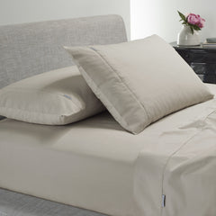 Heston 300 Thread Count Cotton Percale Sheet Sets Stone