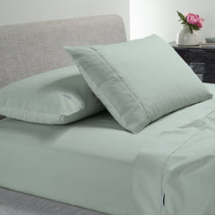 Heston 300 Thread Count Cotton Percale Sheet Sets Sage