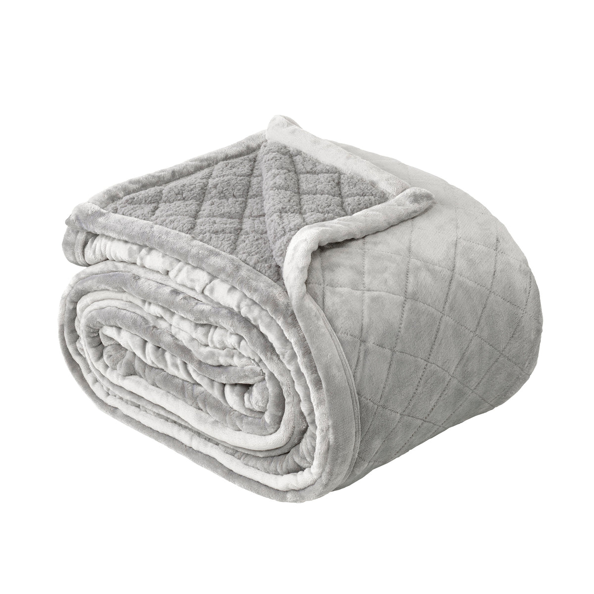 Mansfield Ultra Soft Velvet Blanket 480gsm Aluminium