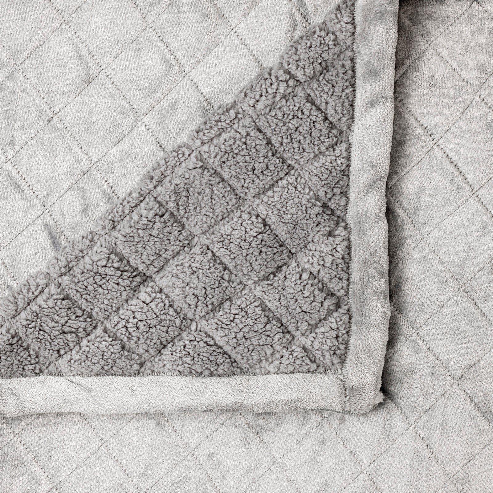 Mansfield Ultra Soft Velvet Blanket 480gsm Aluminium