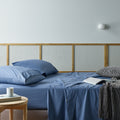 Natural Sleep Recycled Cotton and Bamboo Sheet Sets Blue