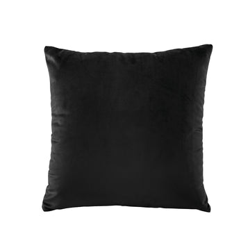 Vivid Coordinates Velvet Square Cushion Black