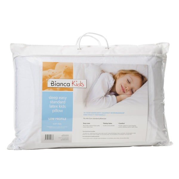 Sleep Easy Kids Pillow Low Profile Soft Feel Talalay Latex Pillow