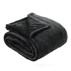 Mansfield Ultra Soft Velvet Blanket 480gsm Charcoal