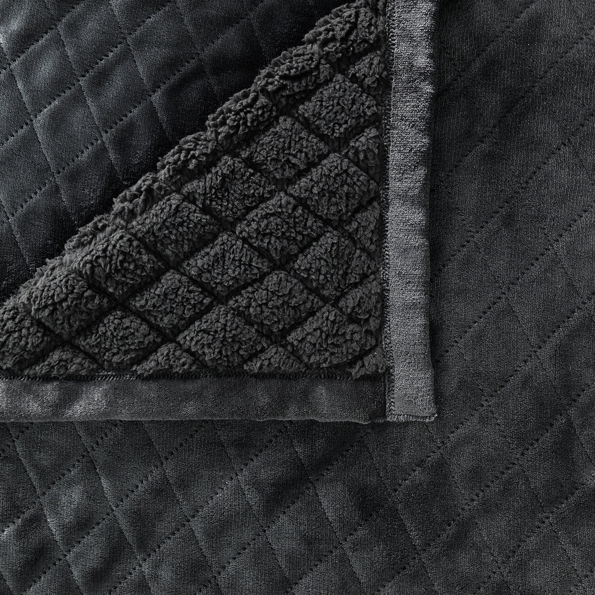 Mansfield Ultra Soft Velvet Blanket 480gsm Charcoal