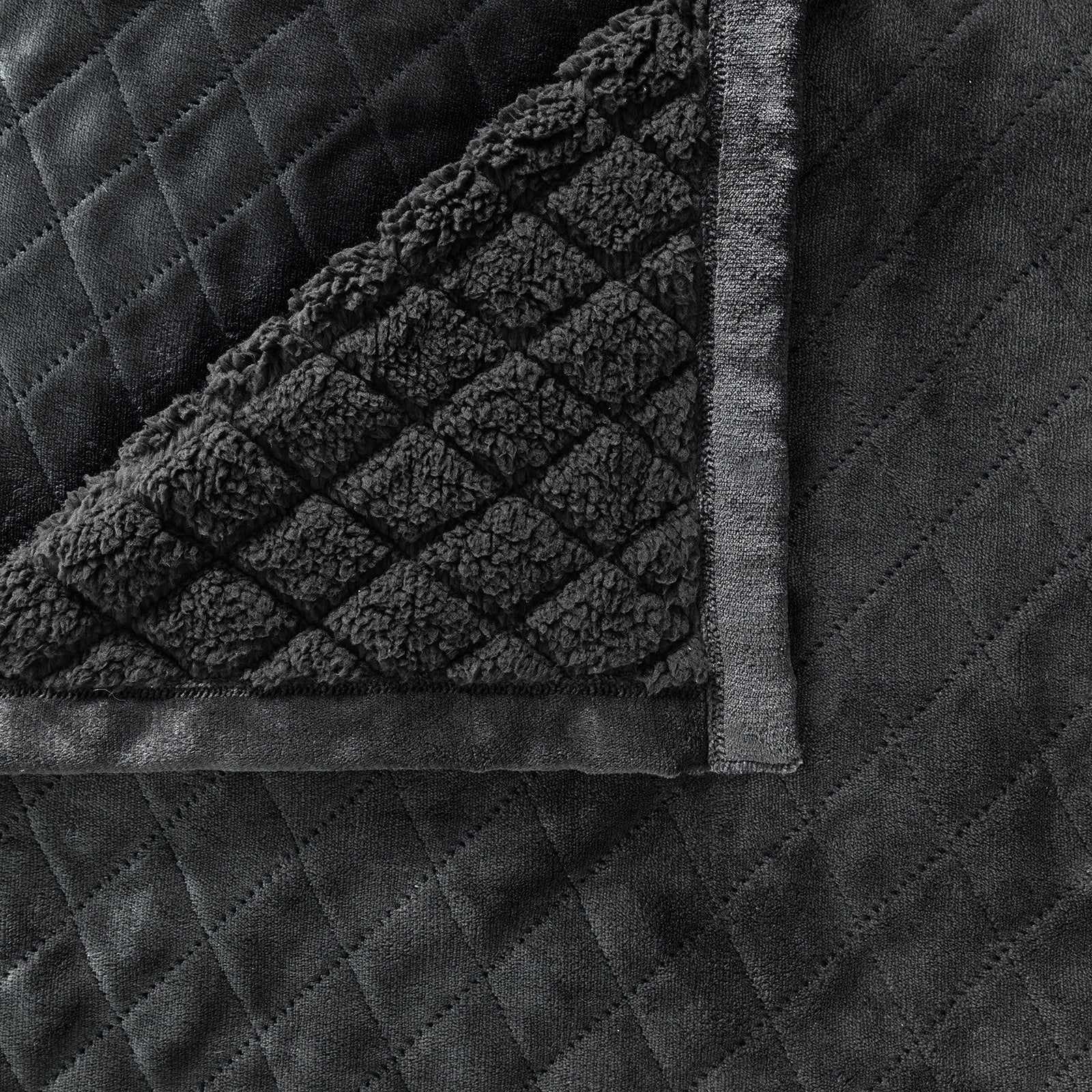 Mansfield Ultra Soft Velvet Blanket 480gsm Charcoal